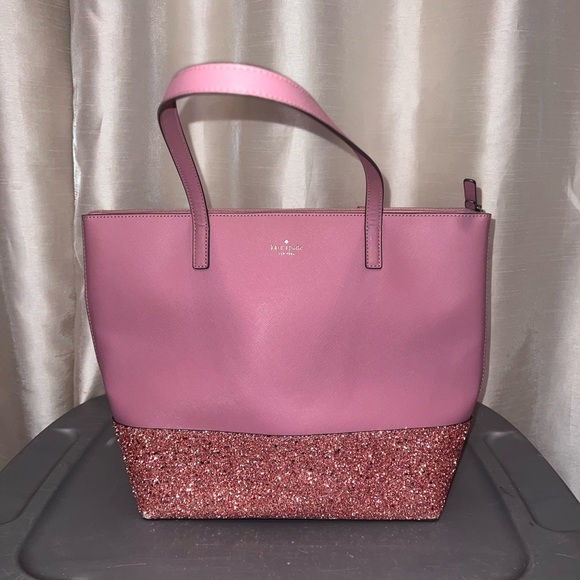 Pink glitter Kate Spade tote - Picture 4 of 6